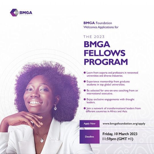 BMGA Foundation Fellows Program for African Women 2023