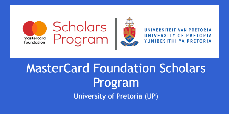 Mastercard Foundation Scholars Program at the University of Pretoria for African Students — Fully Funded 2024