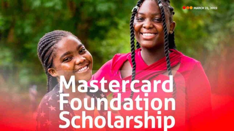 MasterCard Foundation Scholarship Program for African Students 2023