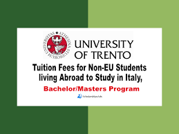 University of Trento Scholarship for Non-EU students living abroad 2023