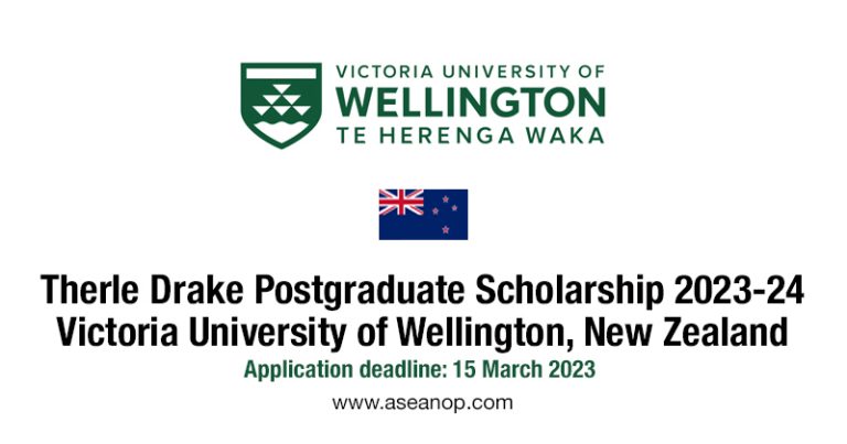 Victoria University of Wellington Therle Drake Postgraduate Scholarship 2023